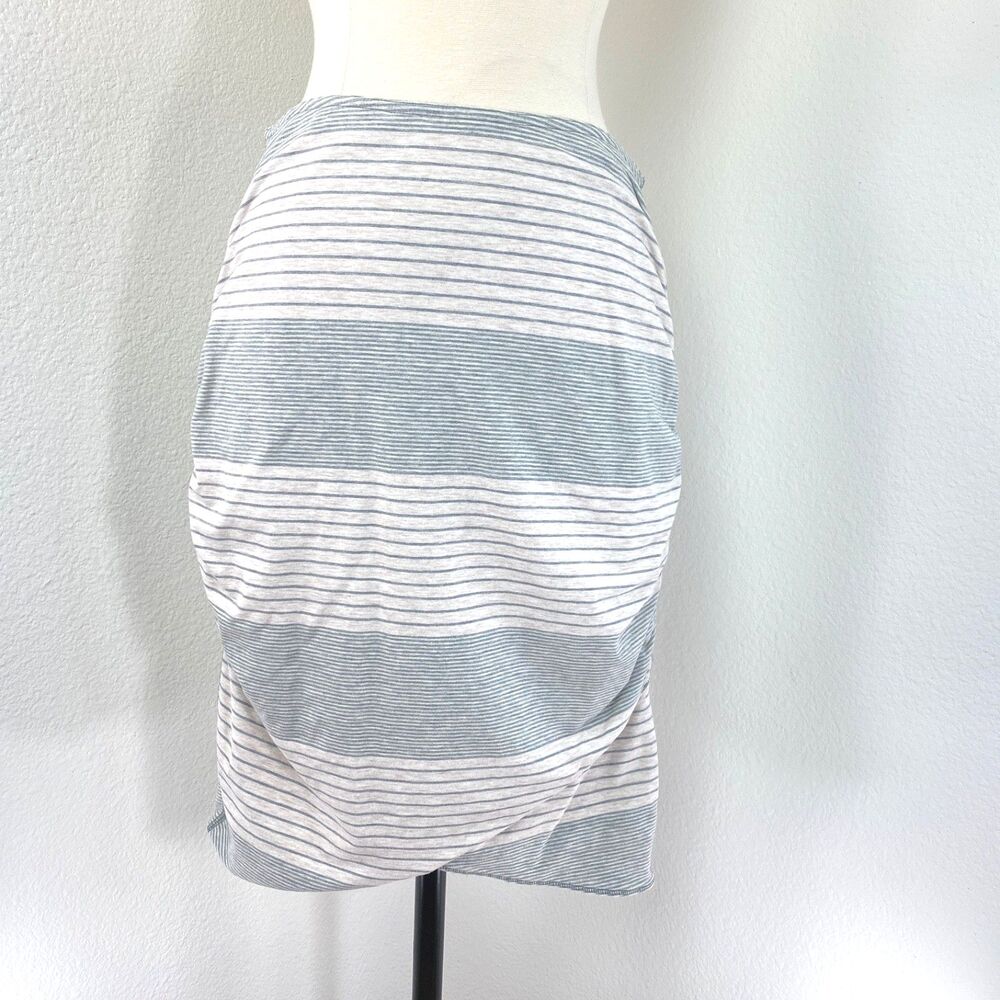 Lululemon Breezy Bodycon Skirt Med Reversible Gray Heathered Dune Stripes Soft